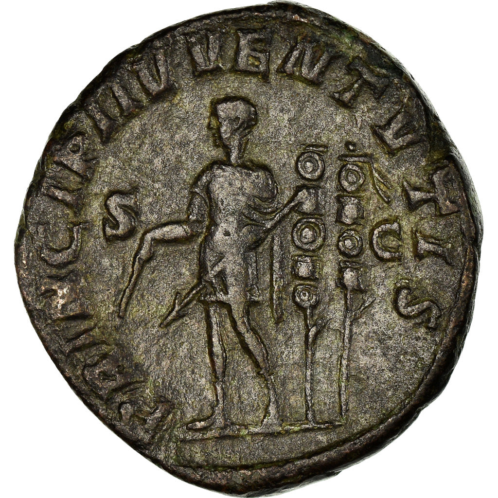 Monnaie, Maxime César, Sesterce, Roma, TTB+, Bronze, RIC:13