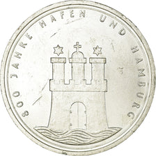 Münze, Bundesrepublik Deutschland, 10 Mark, 1989, Hamburg, Germany, VZ, Silber