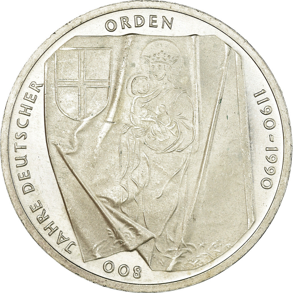 Coin, GERMANY - FEDERAL REPUBLIC, 10 Mark, 1990, Hamburg, Germany, MS(60-62)