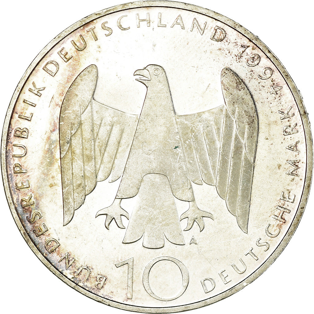 Coin, GERMANY - FEDERAL REPUBLIC, 10 Mark, 1994, Berlin, Germany, AU(55-58)
