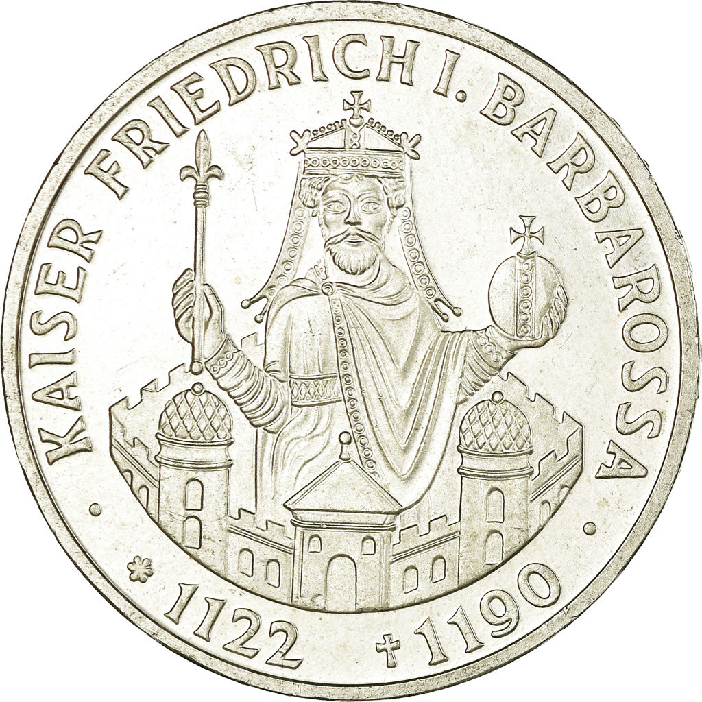 Coin, GERMANY - FEDERAL REPUBLIC, 10 Mark, 1990, Stuttgart, Germany, AU(55-58)
