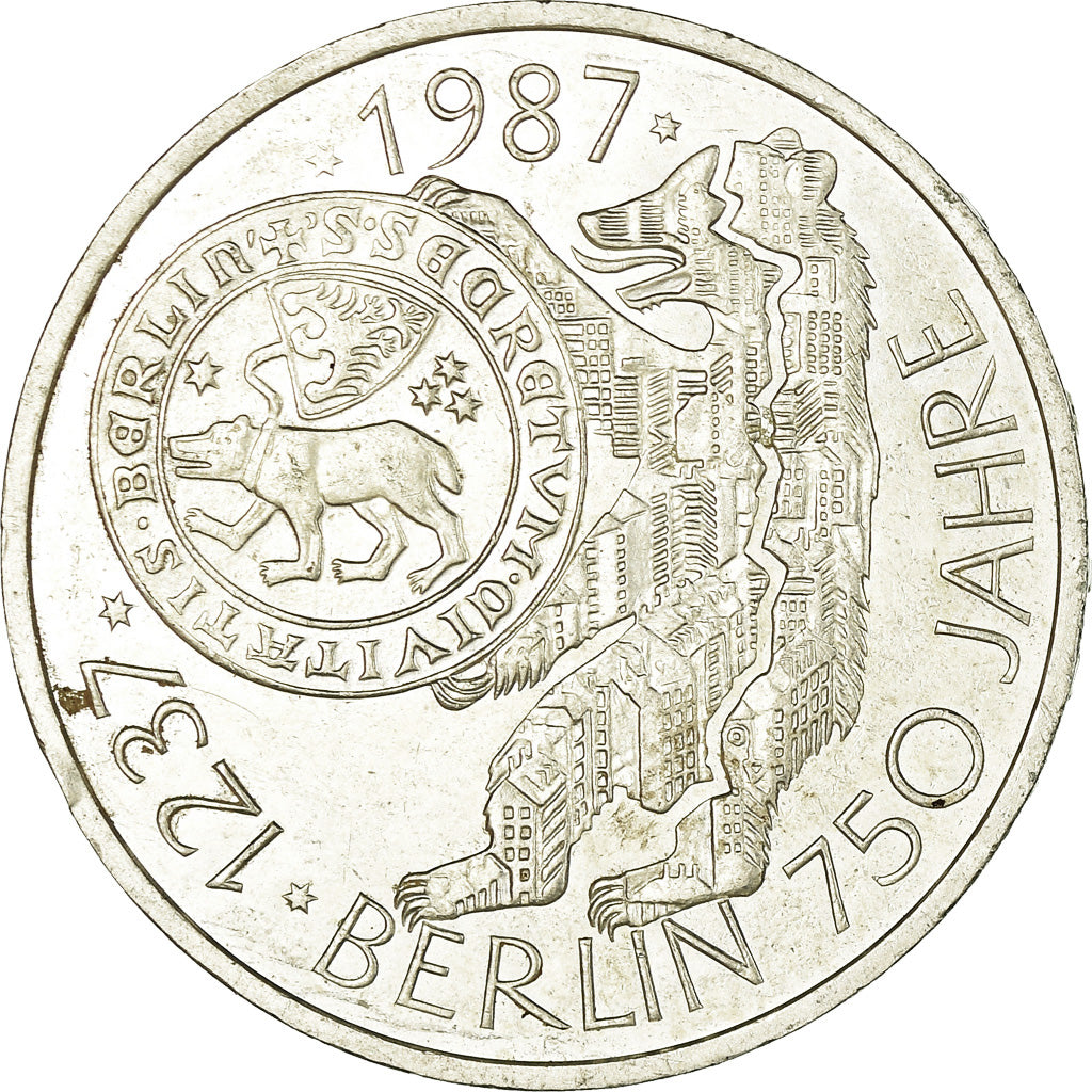 Coin, GERMANY - FEDERAL REPUBLIC, 10 Mark, 1987, Hamburg, Germany, AU(50-53)