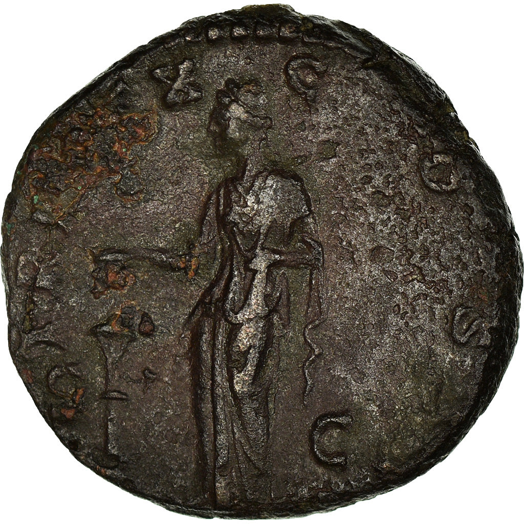 Moneda, Marcus Aurelius, As, 161, Rome, BC+, Bronce, RIC:1333
