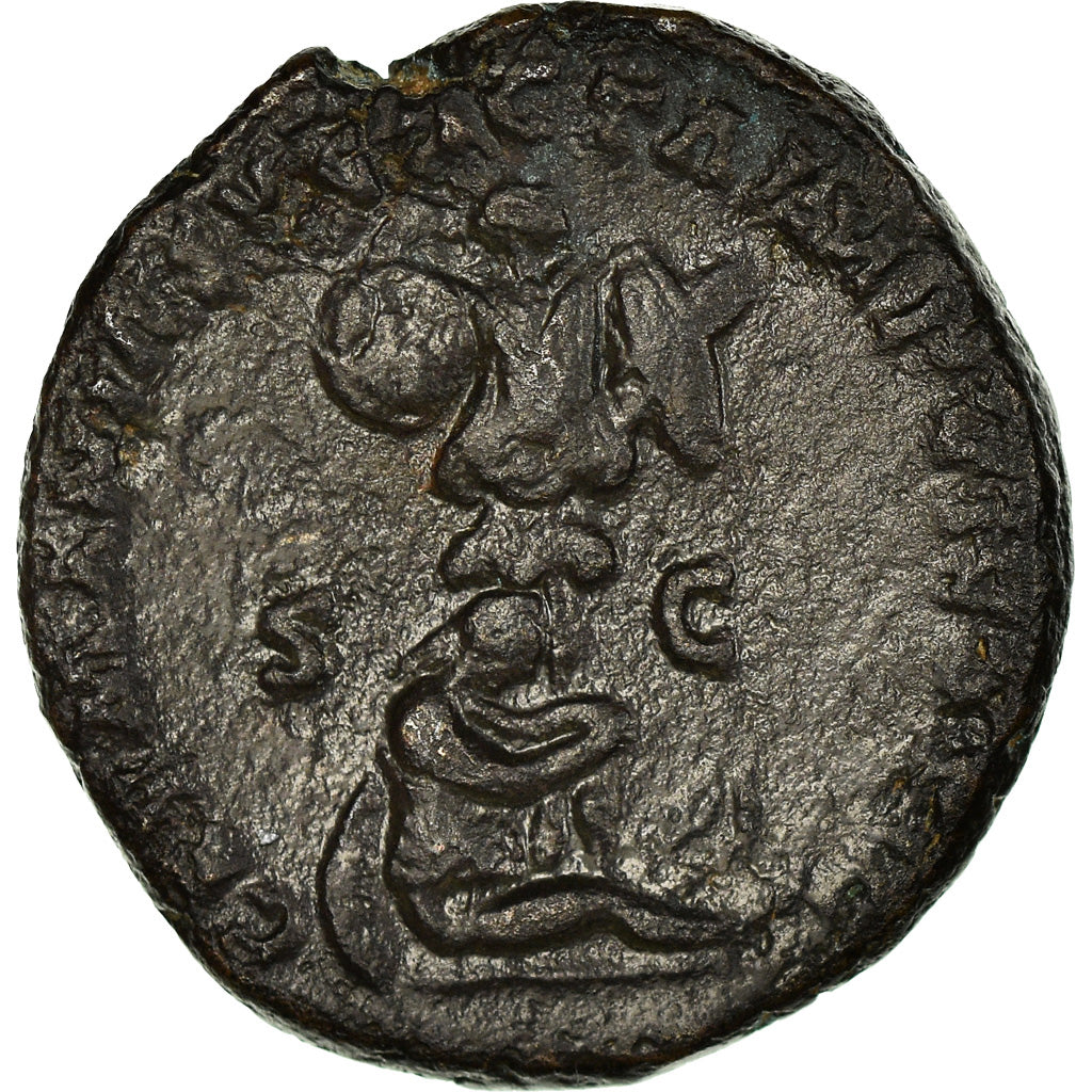 Coin, Marcus Aurelius, As, 161, Rome, Rare, VF(30-35), Bronze, RIC:1056