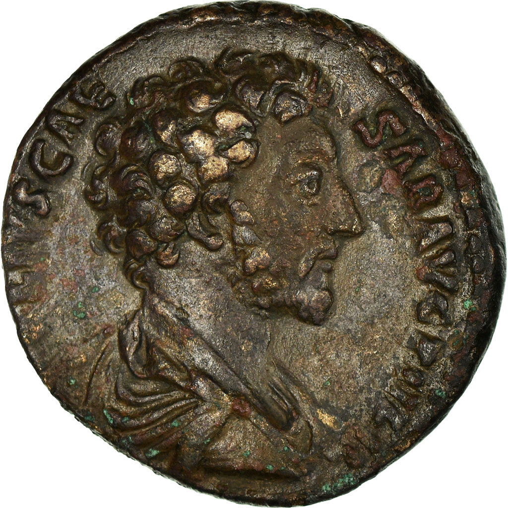 Coin, Marcus Aurelius, As, 161, Rome, Rare, EF(40-45), Bronze, Cohen:679