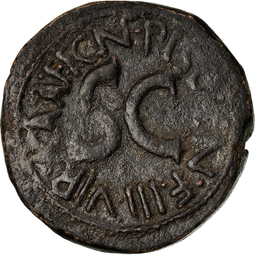 Moneda, Augustus, As, Rome, BC+, Cobre, RIC:382