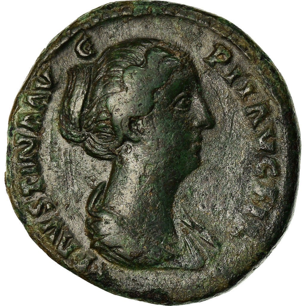 Coin, Faustina II, As, 147-152, Roma, EF(40-45), Bronze, RIC:1086