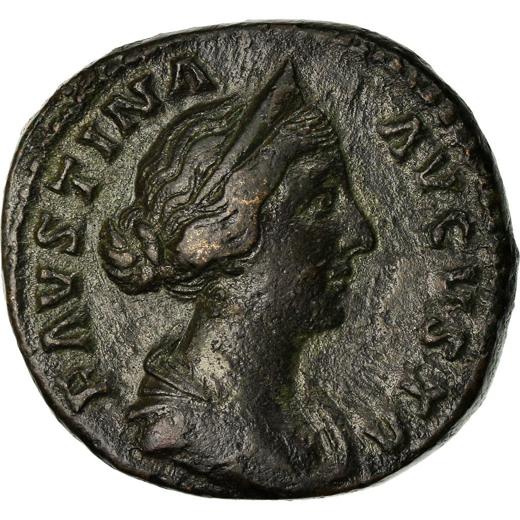 Moneda, Faustina II, Dupondius, Roma, MBC+, Cobre, RIC:1676