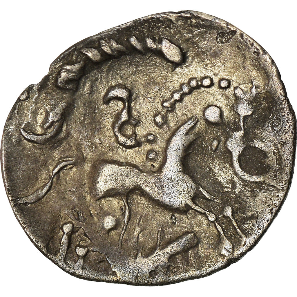 Coin, Ambiani, Denarius, Rare, AU(55-58), Silver, Delestrée:S2428A
