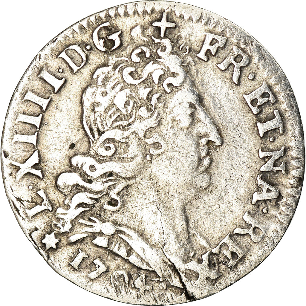 Münze, Frankreich, Louis XIV, 5 Sols aux insignes, 5 Sols, 1/16 ECU, 1704