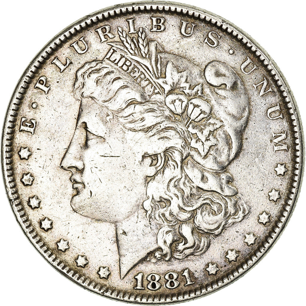 Coin, United States, Morgan Dollar, Dollar, 1881, U.S. Mint, Philadelphia