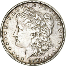 Coin, United States, Morgan Dollar, Dollar, 1881, U.S. Mint, Philadelphia