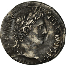 Coin, Augustus, Denarius, Lyon - Lugdunum, AU(55-58), Silver, RIC:210
