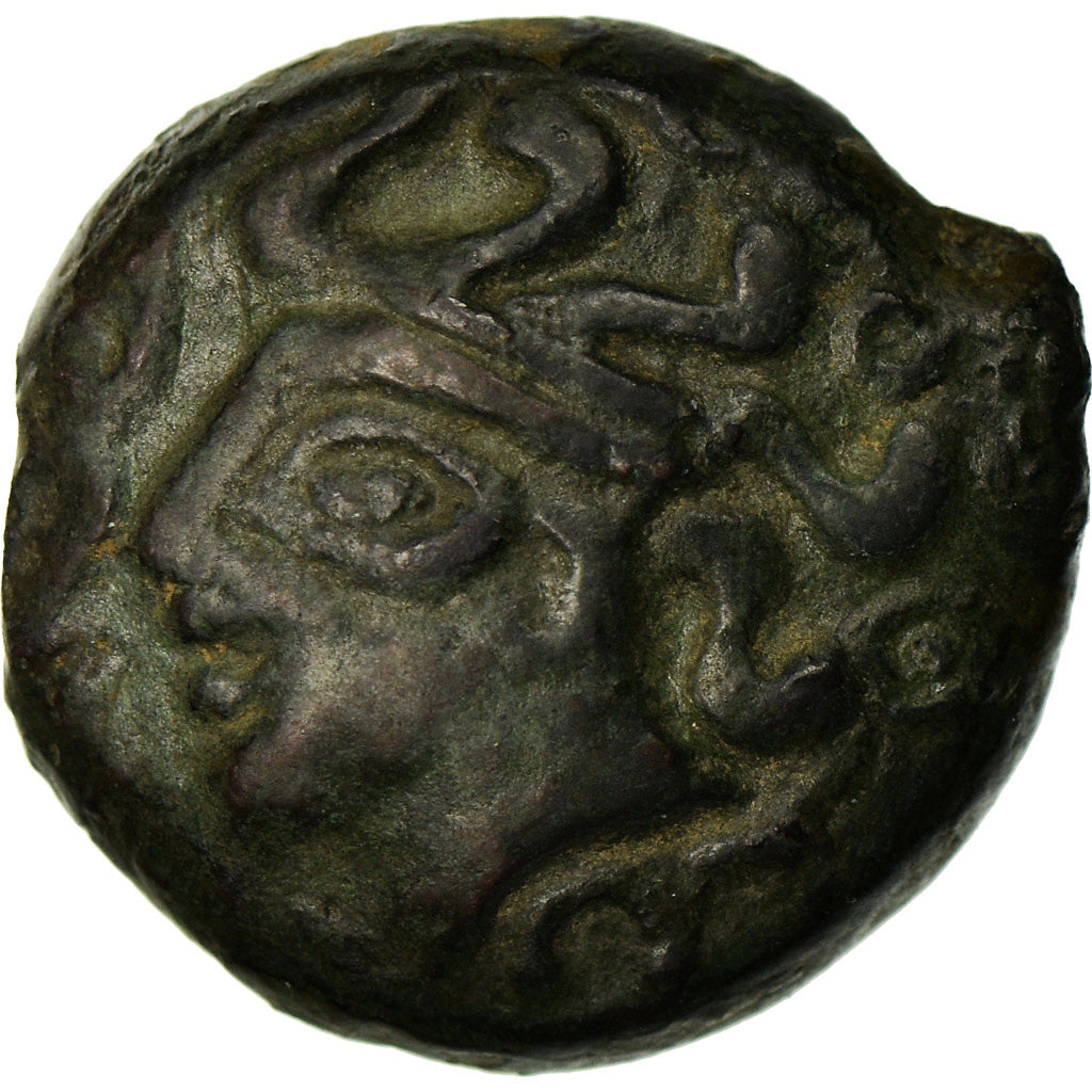 Moneta, Aulerci Eburovices, Bronze Æ, BB+, Bronzo, Delestrée:S2458C