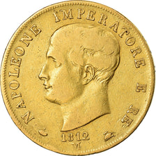 Moneda, Estados italianos, KINGDOM OF NAPOLEON, Napoleon I, 40 Lire, 1812