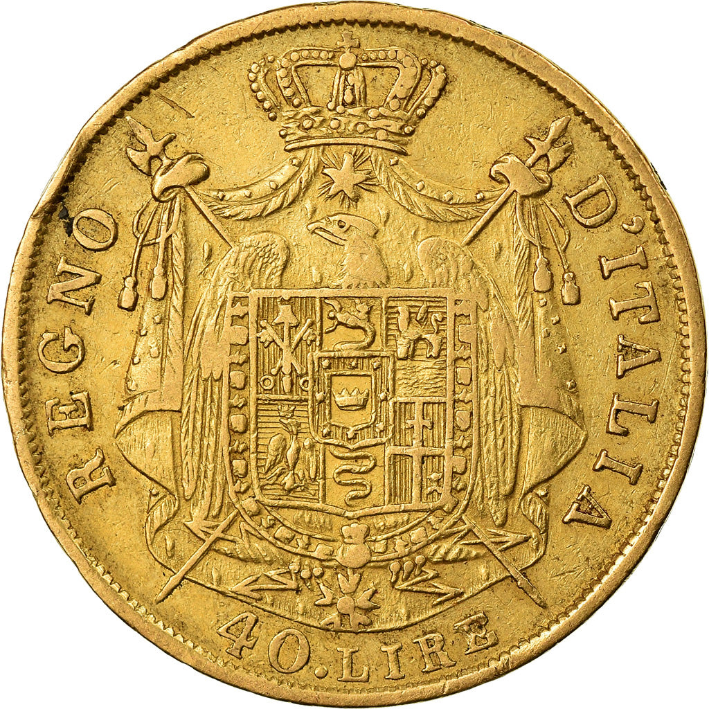 Coin, ITALIAN STATES, KINGDOM OF NAPOLEON, Napoleon I, 40 Lire, 1812, Milan