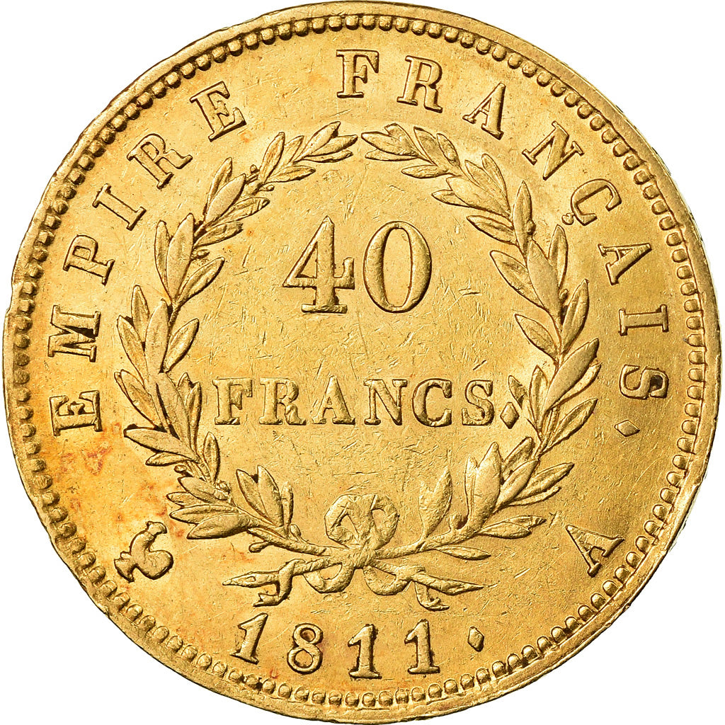 Munten, Frankrijk, Napoléon I, 40 Francs, 1811, Paris, ZF, Goud, KM:696.1
