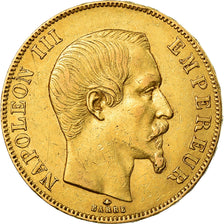 Moeda, França, Napoleon III, Napoléon III, 50 Francs, 1859, Strasbourg