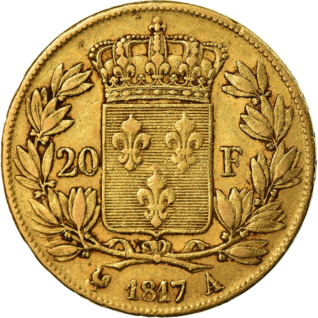 Coin, France, Louis XVIII, Louis XVIII, 20 Francs, 1817, Paris, VF(30-35), Gold