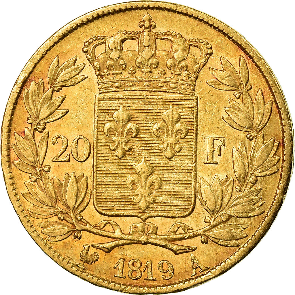 Monnaie, France, Louis XVIII, Louis XVIII, 20 Francs, 1819, Paris, TTB+, Or