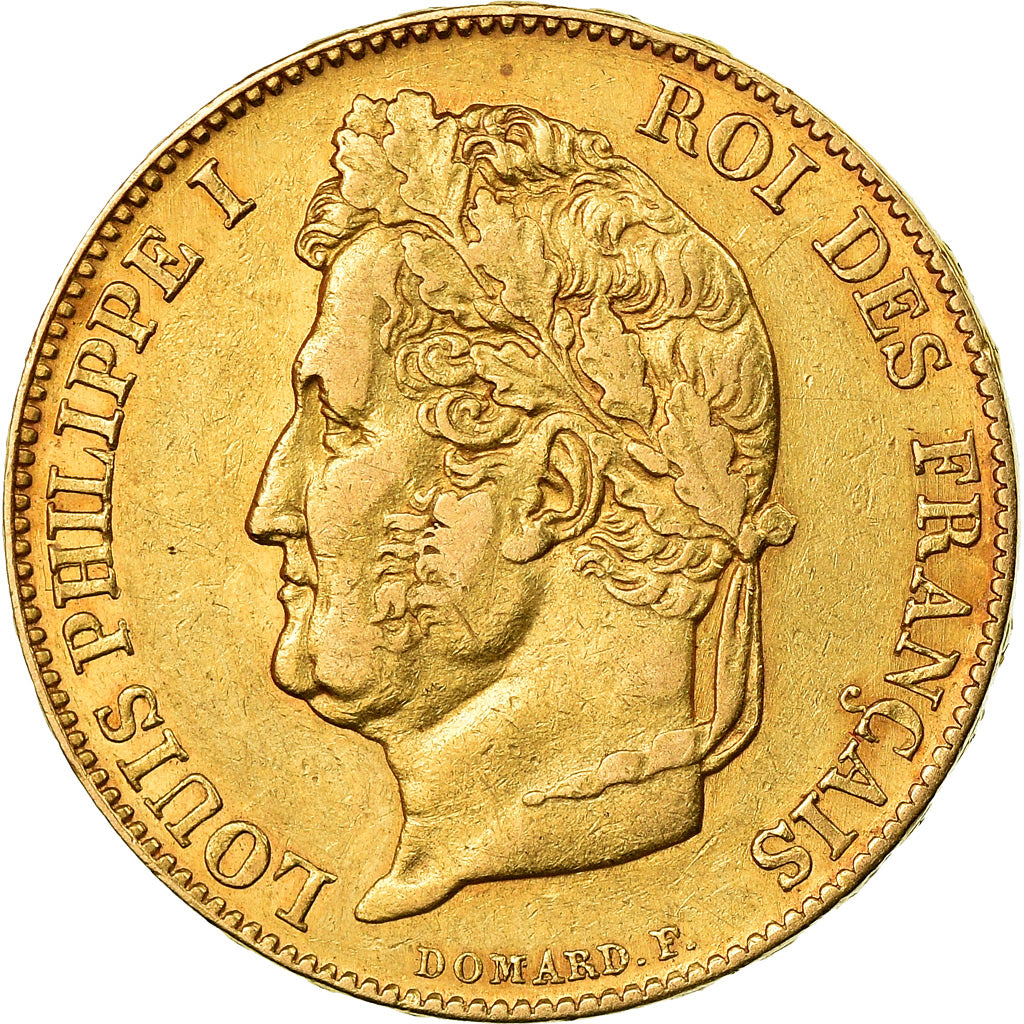 Moneda, Francia, Louis-Philippe, 20 Francs, 1848, Paris, MBC+, Oro, KM:750.1