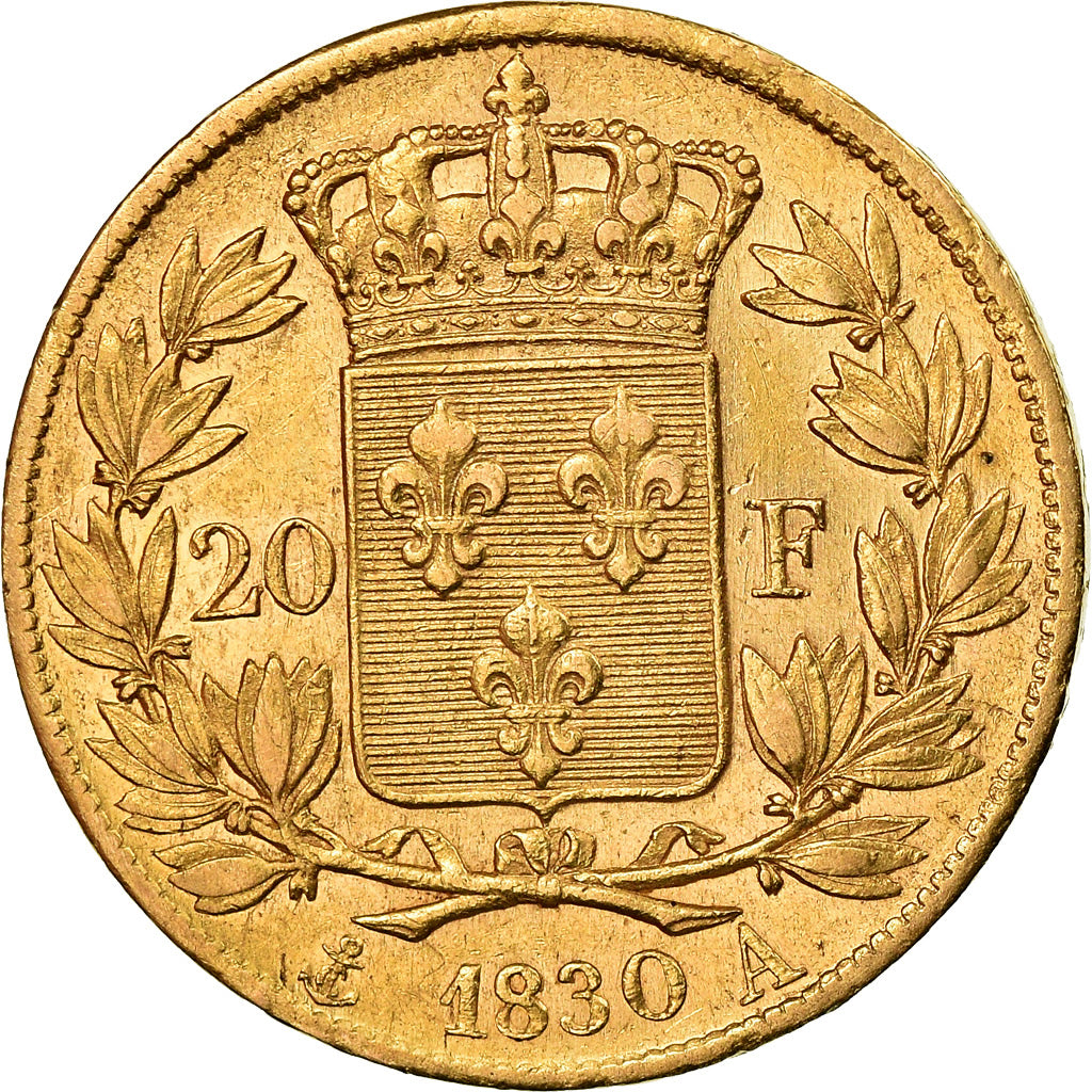 Münze, Frankreich, Charles X, 20 Francs, 1830, Paris, SS+, Gold, KM:726.1