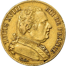 Münze, Frankreich, Louis XVIII, Louis XVIII, 20 Francs, 1814, Paris, SS, Gold