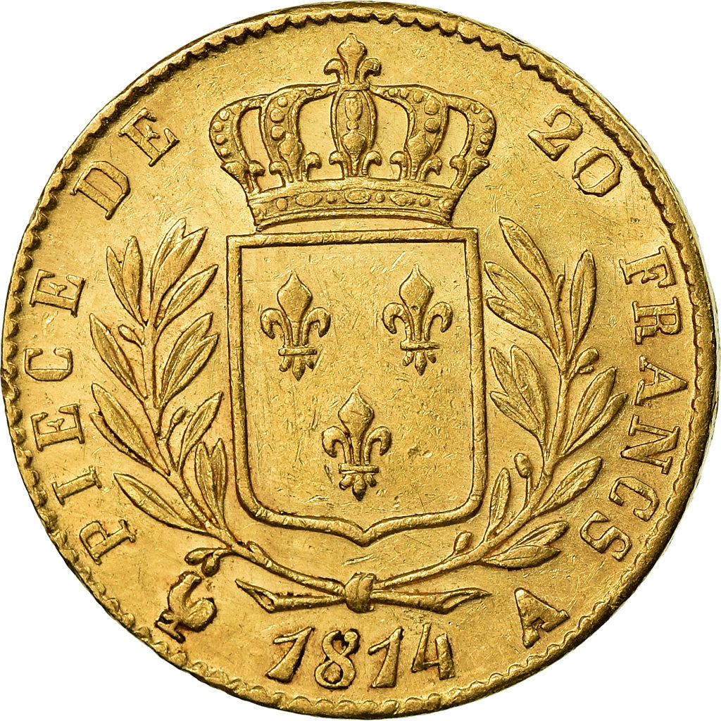 Münze, Frankreich, Louis XVIII, Louis XVIII, 20 Francs, 1814, Paris, SS+, Gold