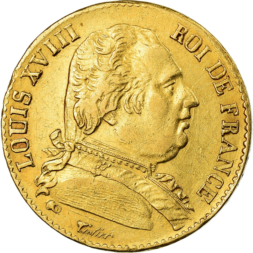 Moneta, Francia, Louis XVIII, Louis XVIII, 20 Francs, 1814, Bayonne, BB, Oro