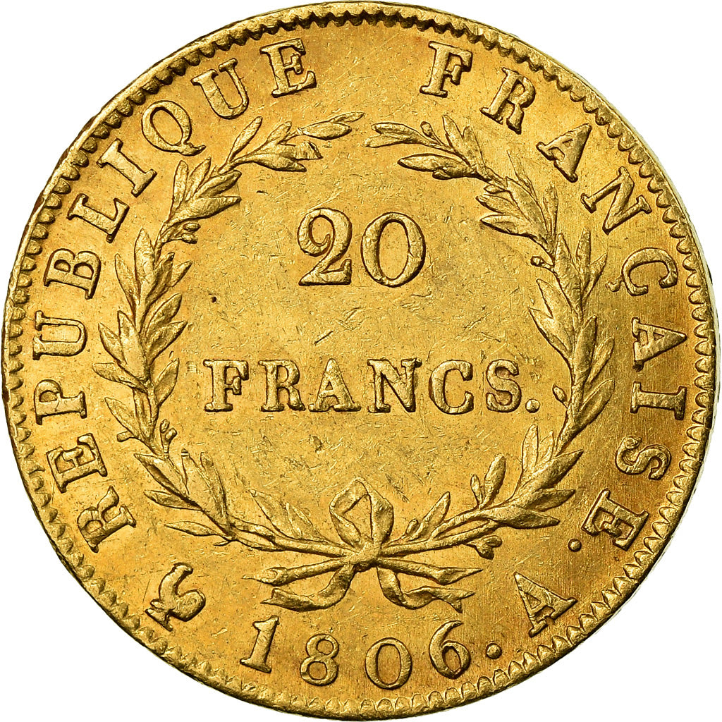 Monnaie, France, Napoléon I, 20 Francs, 1806, Paris, TTB+, Or, Gadoury:1023