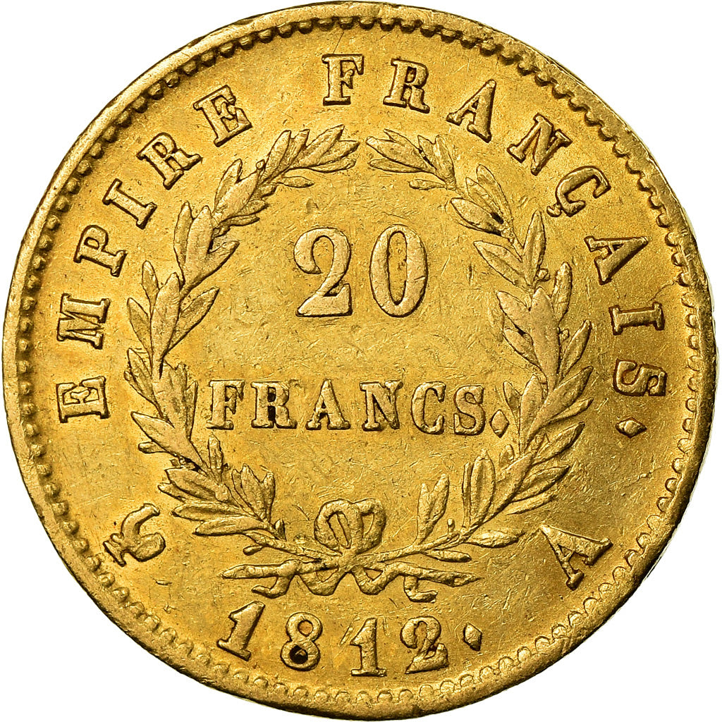 Monnaie, France, Napoléon I, 20 Francs, 1812, Paris, TTB, Or, Gadoury:1025