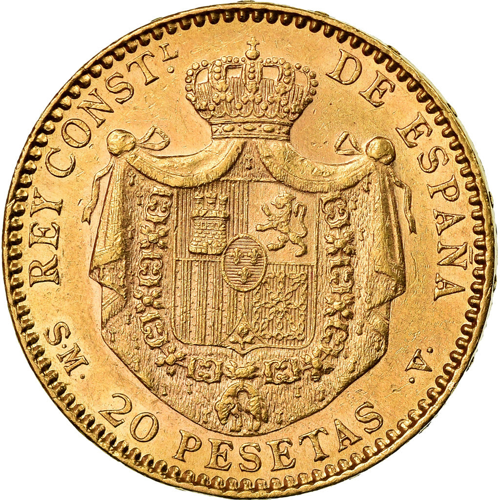 Moneda, España, Alfonso XIII, 20 Pesetas, 1899, Madrid, EBC, Oro, KM:709