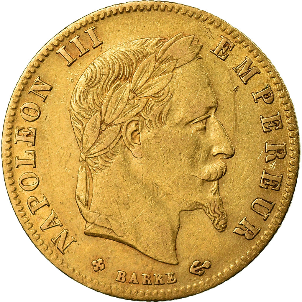 Munten, Frankrijk, Napoleon III, Napoléon III, 5 Francs, 1866, Strasbourg, ZF