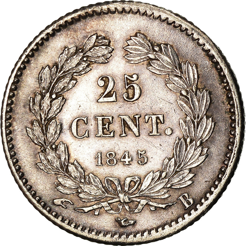 Moneta, Francia, Louis-Philippe, 25 Centimes, 1845, Rouen, SPL-, Argento