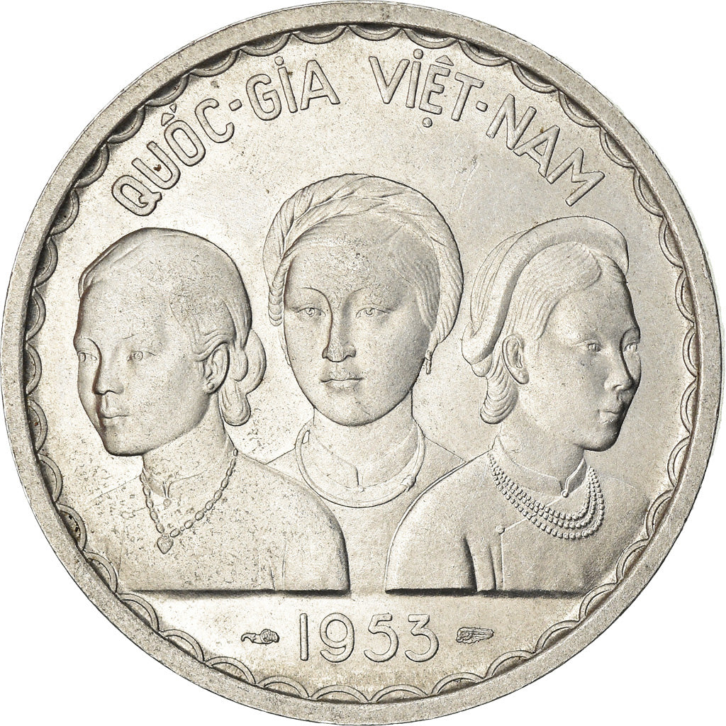 Coin, Vietnam, STATE OF SOUTH VIET NAM, 50 Xu, 1953, Paris, MS(60-62), Aluminum