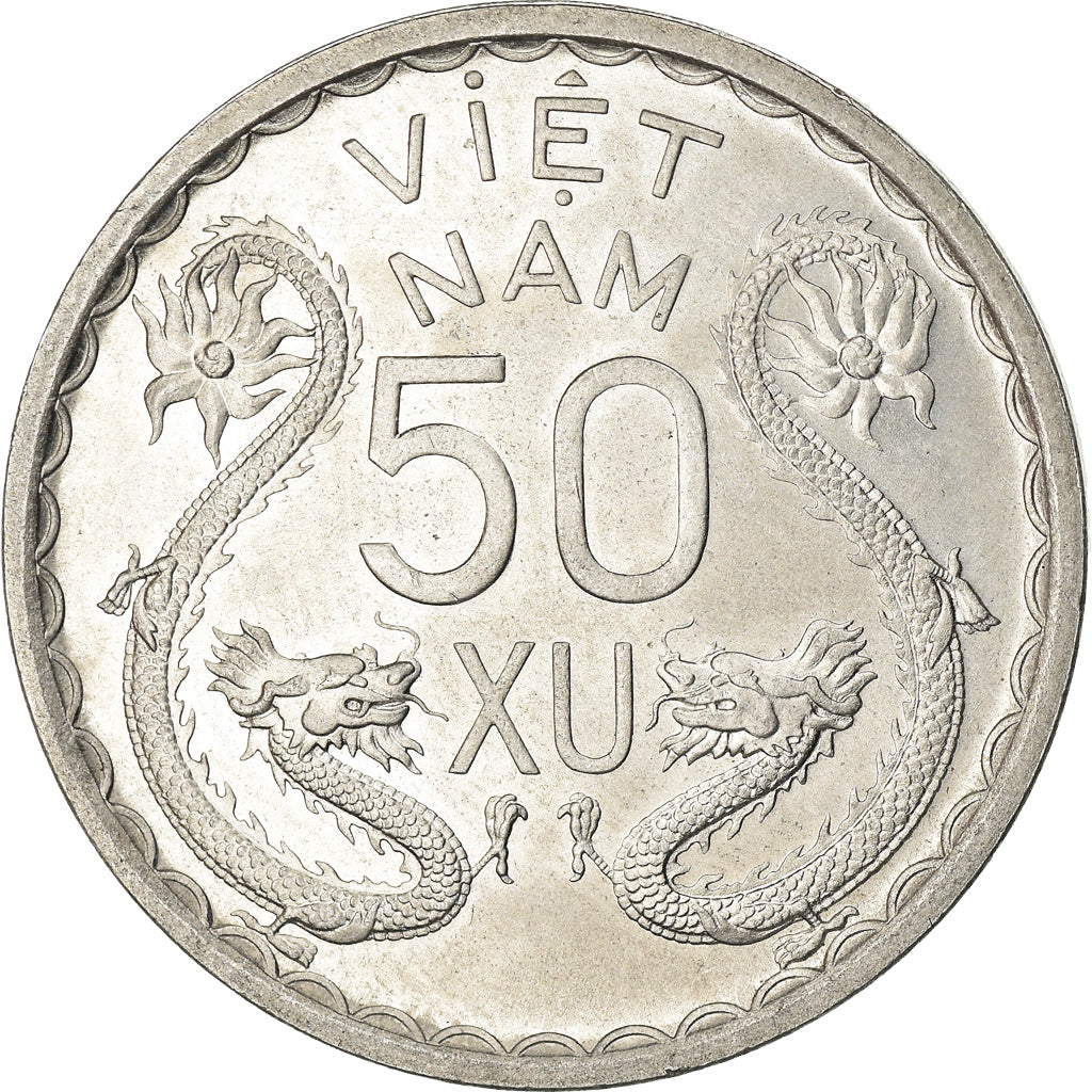 Moeda, Vietname, STATE OF SOUTH VIET NAM, 50 Xu, 1953, Paris, MS(63), Alumínio