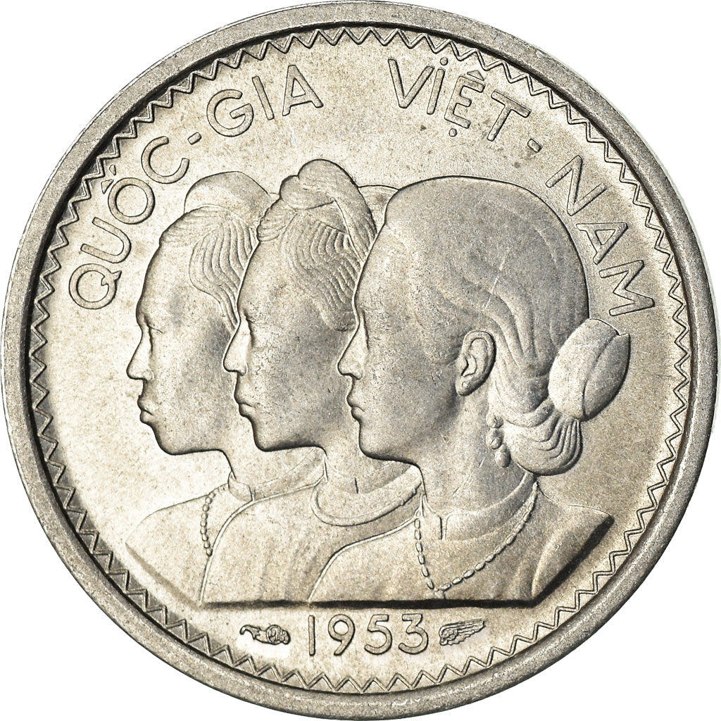 Münze, Vietnam, STATE OF SOUTH VIET NAM, 10 Su, 1953, Paris, VZ, Aluminium