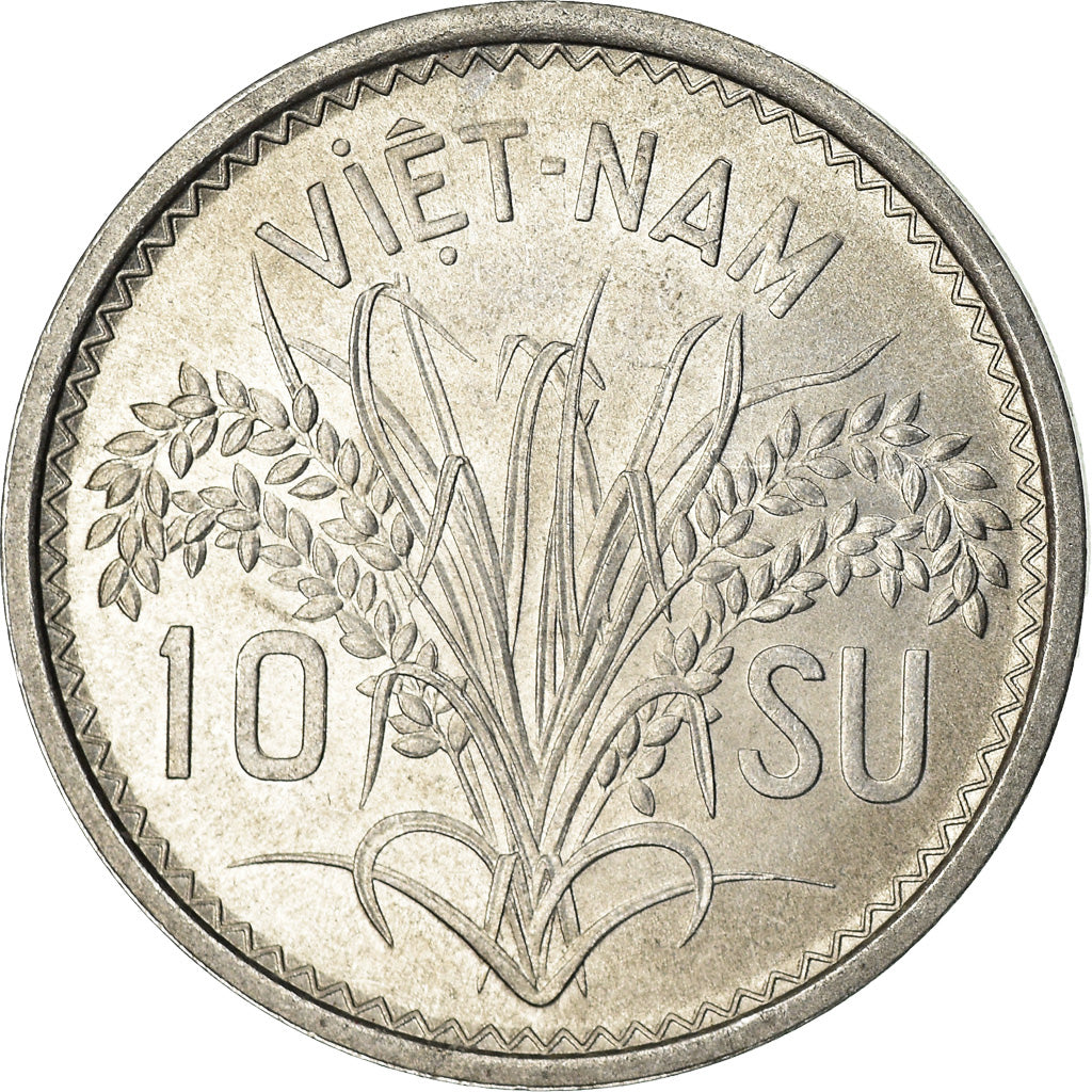 Münze, Vietnam, STATE OF SOUTH VIET NAM, 10 Su, 1953, Paris, VZ, Aluminium