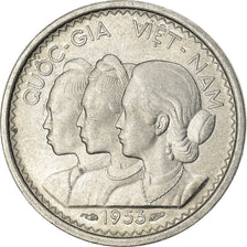 Moneda, Vietnam, STATE OF SOUTH VIET NAM, 10 Su, 1953, Paris, EBC, Aluminio