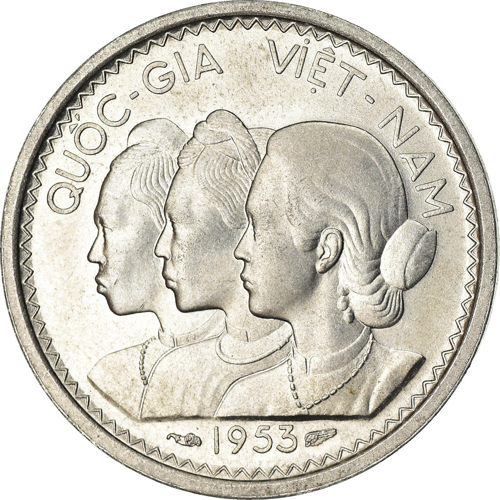 Moeda, Vietname, STATE OF SOUTH VIET NAM, 10 Su, 1953, Paris, MS(60-62)