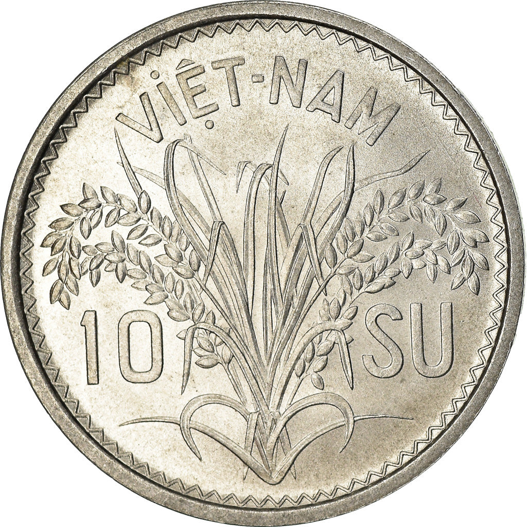 Moeda, Vietname, STATE OF SOUTH VIET NAM, 10 Su, 1953, Paris, MS(60-62)