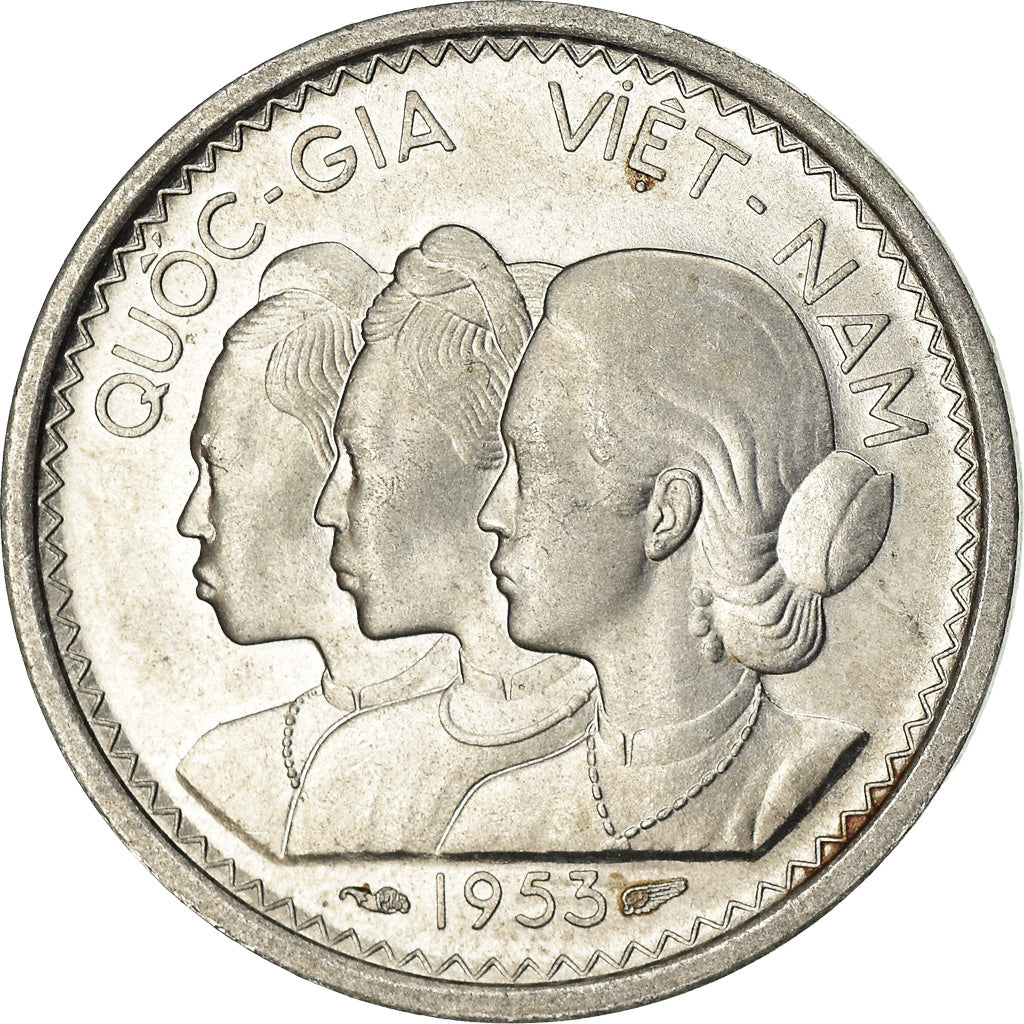 Moeda, Vietname, STATE OF SOUTH VIET NAM, 10 Su, 1953, Paris, MS(60-62)