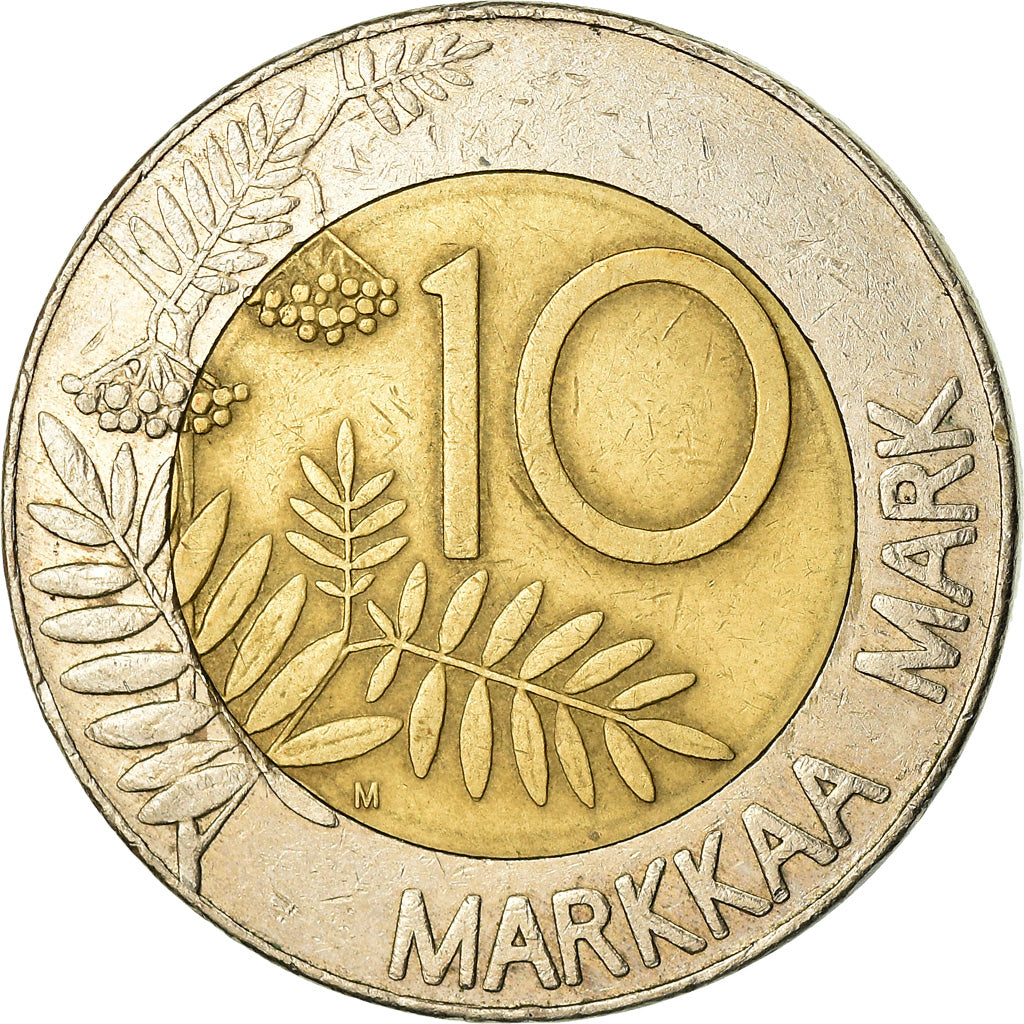 Coin, Finland, 10 Markkaa, 1993, VF(30-35), Bi-Metallic, KM:77