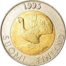 Coin, Finland, 10 Markkaa, 1995, AU(55-58), Bi-Metallic, KM:77