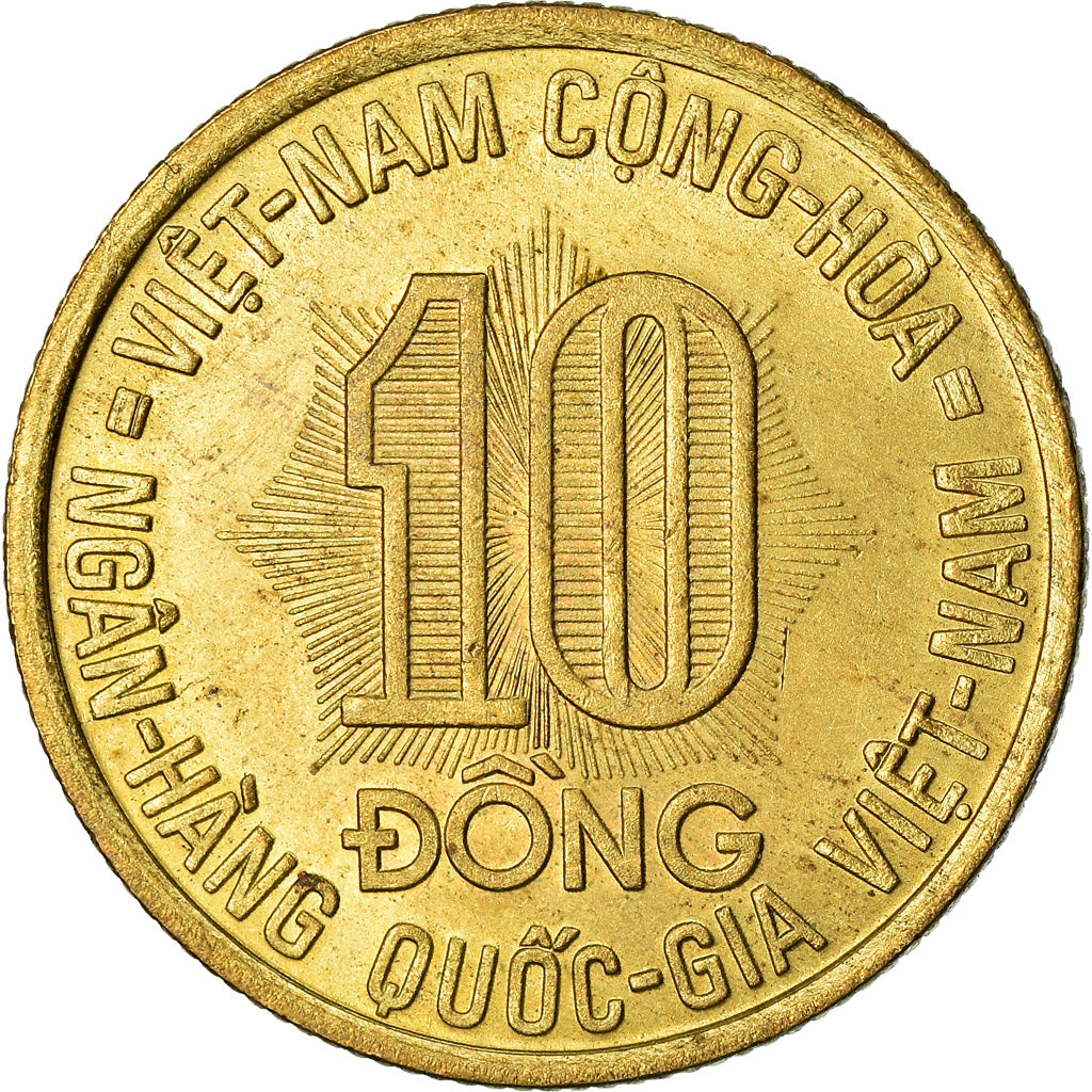 Moneta, Vietnam, STATE OF SOUTH VIET NAM, 10 Dông, 1974, SPL, Acciaio ricoperto