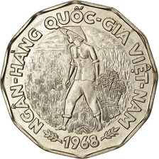 Coin, Vietnam, STATE OF SOUTH VIET NAM, 20 Dông, 1968, AU(55-58), Nickel Clad