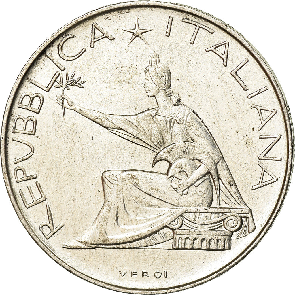 Coin, Italy, 500 Lire, 1961, Rome, AU(50-53), Silver, KM:99