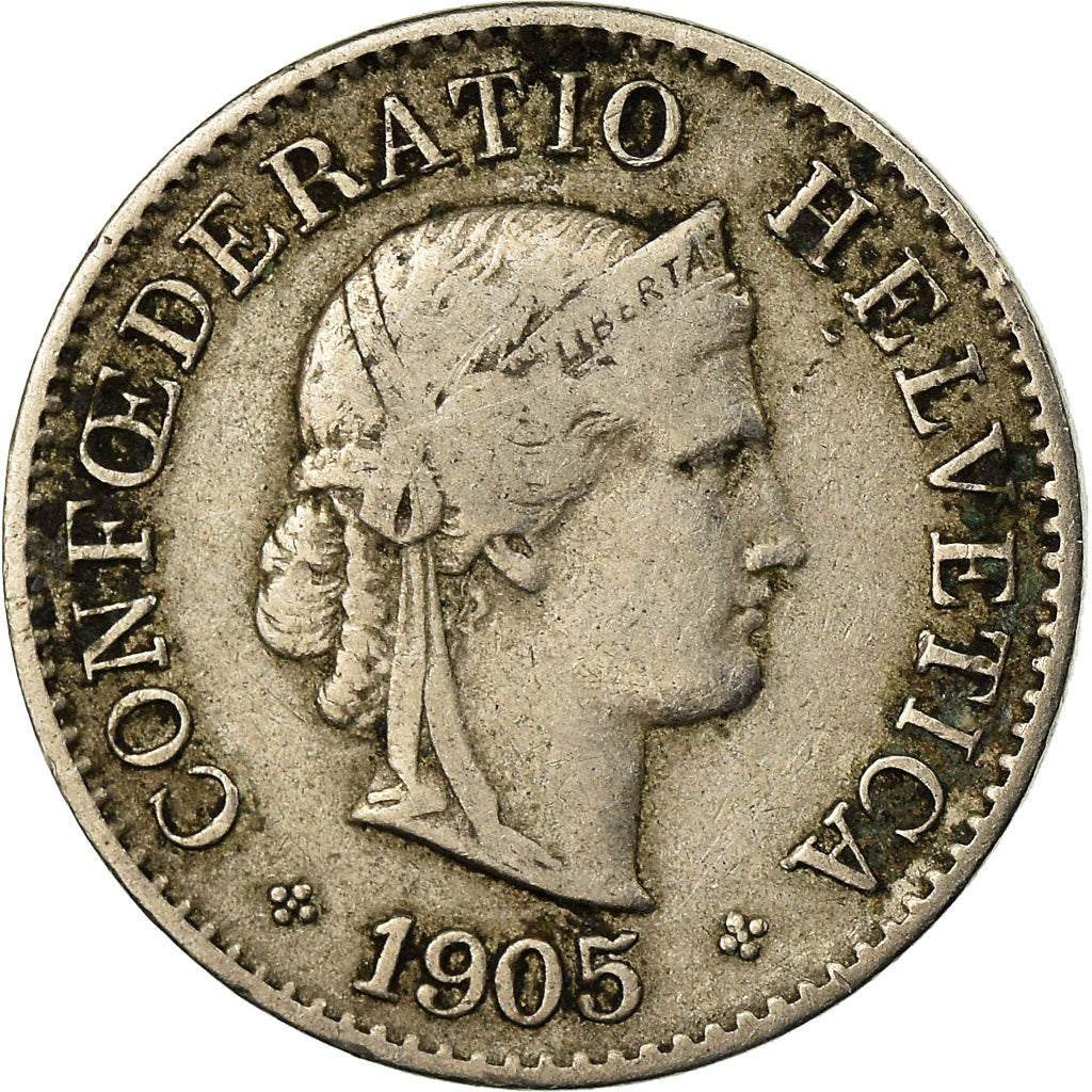 Coin, Switzerland, 5 Rappen, 1905, Bern, VF(30-35), Copper-nickel, KM:26