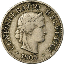 Coin, Switzerland, 5 Rappen, 1905, Bern, VF(30-35), Copper-nickel, KM:26