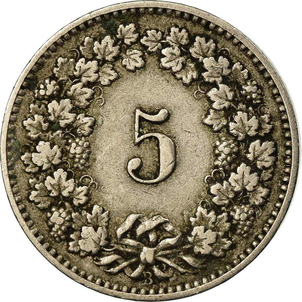 Coin, Switzerland, 5 Rappen, 1905, Bern, VF(30-35), Copper-nickel, KM:26